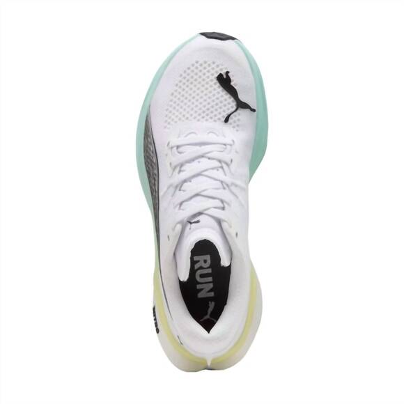 NEW PUMA men's deviate nitro 3 running shoes in puma white mint melt - Picture 5 of 7